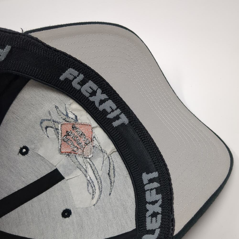 Road Work Ahead Fitted Baseball Hat Solid Black X… - image 8